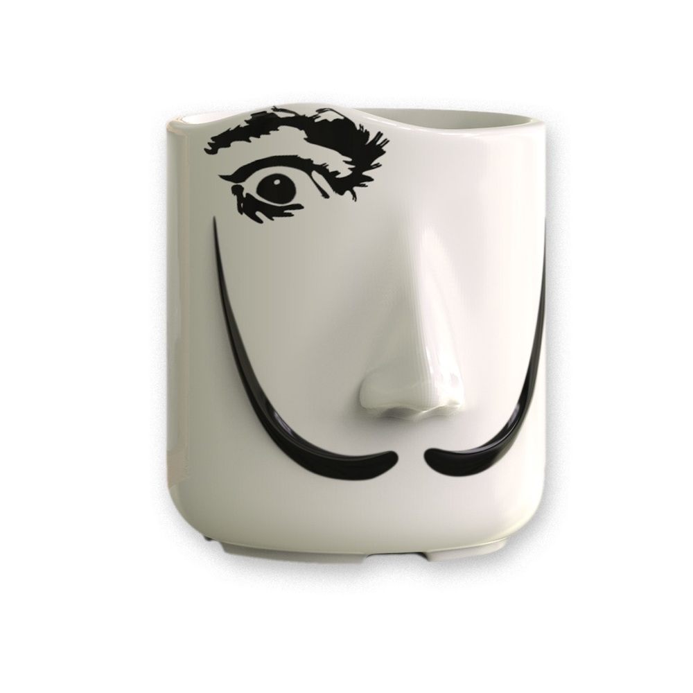 Salvador Dali Mug by Jorge Mora Artist Series Abstract Porcelain 3D Sculpted